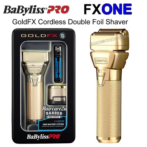 BaByliss Pro FXONE GOLDFX All-Metal Interchangeable-Battery Shaver #FX79FSG