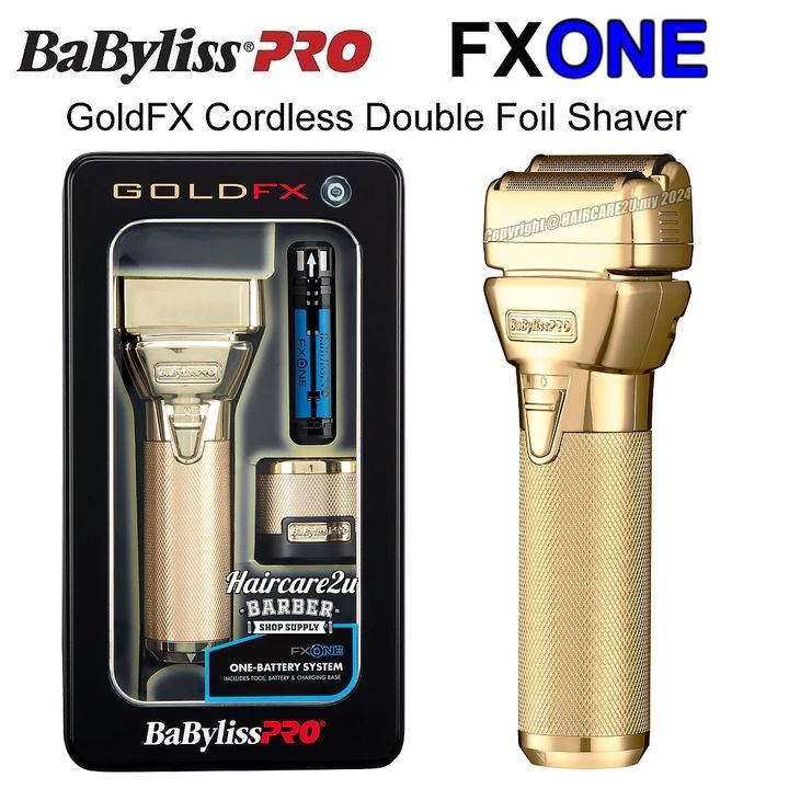 BaByliss Pro FXONE GOLDFX All-Metal Interchangeable-Battery Shaver #FX79FSG
