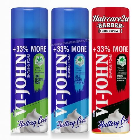 400g VI-JOHN Extra Moisturizing Shaving Foam 1