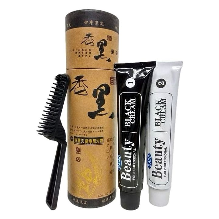 60ml x 2 Daini Natural Black Secret Hair Dye Color Black Cream