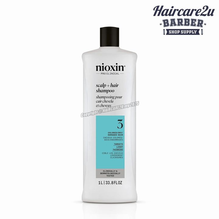 1000ml Nioxin System 3 Cleanser Shampoo
