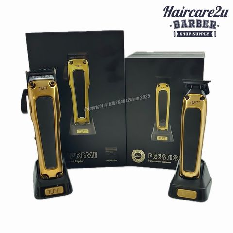 TUFT 3882 Supreme & 3881 Prestige Professional Hair Clipper & Trimmer Gold