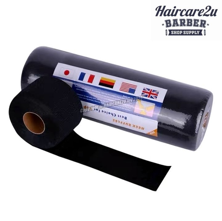Black Disposable Neck Ruffles Paper with Muffler Scarf Paper Salon & Barber