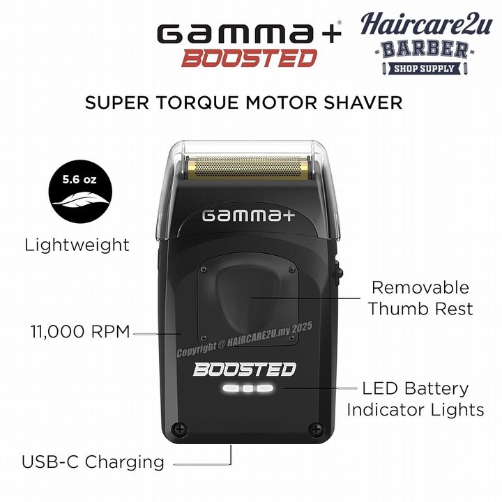 Gamma+ Boosted Professional Shaver with Super Torque Motor #HCGPSHBT