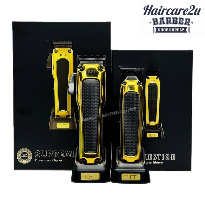 TUFT 3882 Supreme & 3881 Prestige Professional Hair Clipper & Trimmer Gold 2