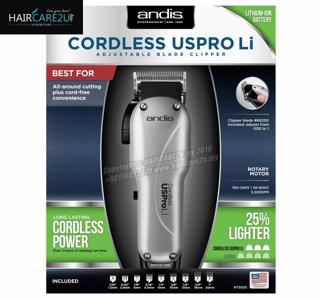 Andis Professional Cordless Uspro Li Adjustable Blade Hair Clipper