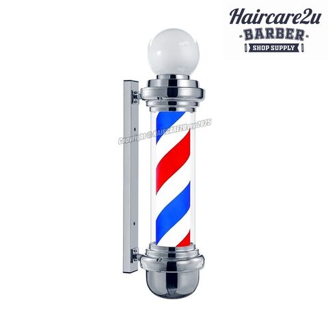 Haircare2u #HS-80 Classic Barber Pole (Chrome) - 88cm
