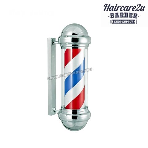 Haircare2u #HD-75 Classic Barber Pole (Chrome) - 75cm