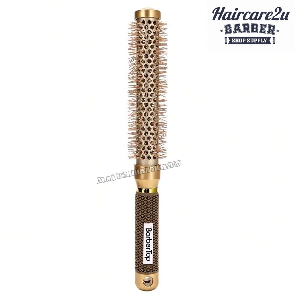 BarberTop AH434 Long Hair Aluminium Rolling Round Brush (25mm)