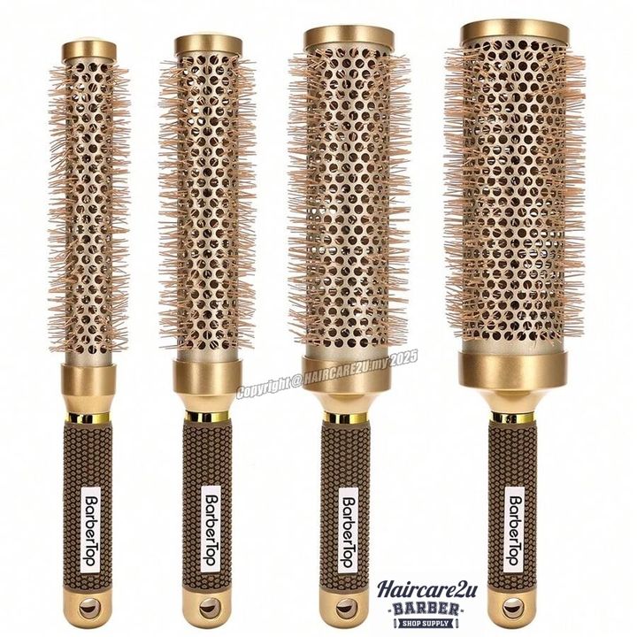 BarberTop AH434 Long Hair Aluminium Rolling Round Brush