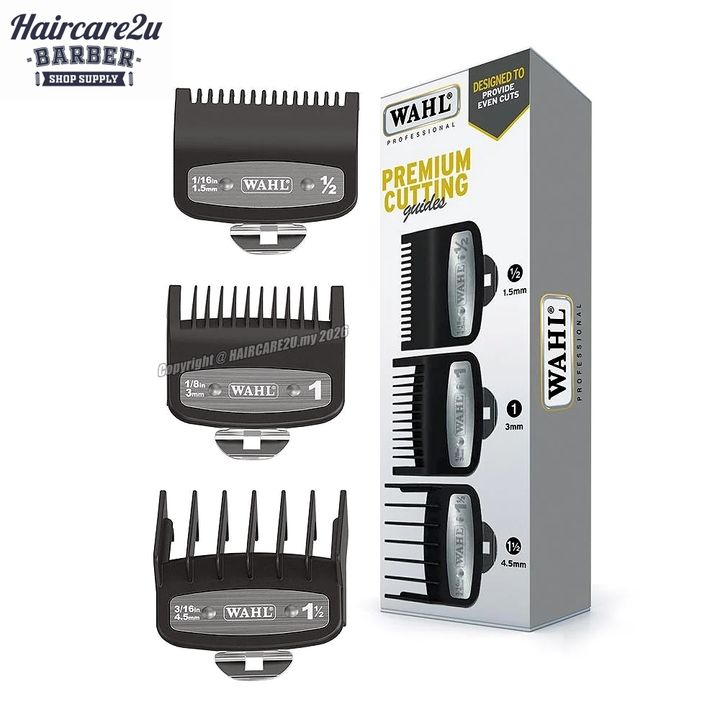 Wahl Premium Cutting Guide Attachment Combs (#0.5, #1, #1.5)