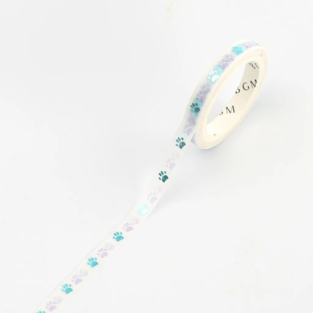 Bgm Washi Tape Footprint Purple Bmlsg006 Salt X Paper Stationery Gifts