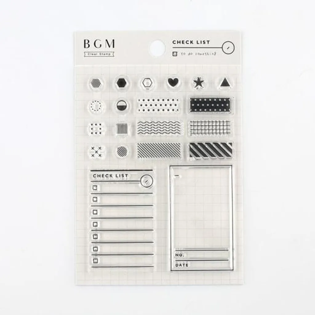 Bgm Clear Stamp Check List Btcs007 Salt X Paper Stationery Gifts