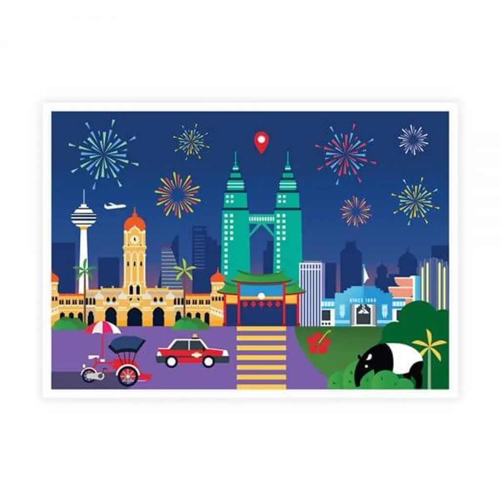 Postcard mlaysia series-night lightcome alive.jpg