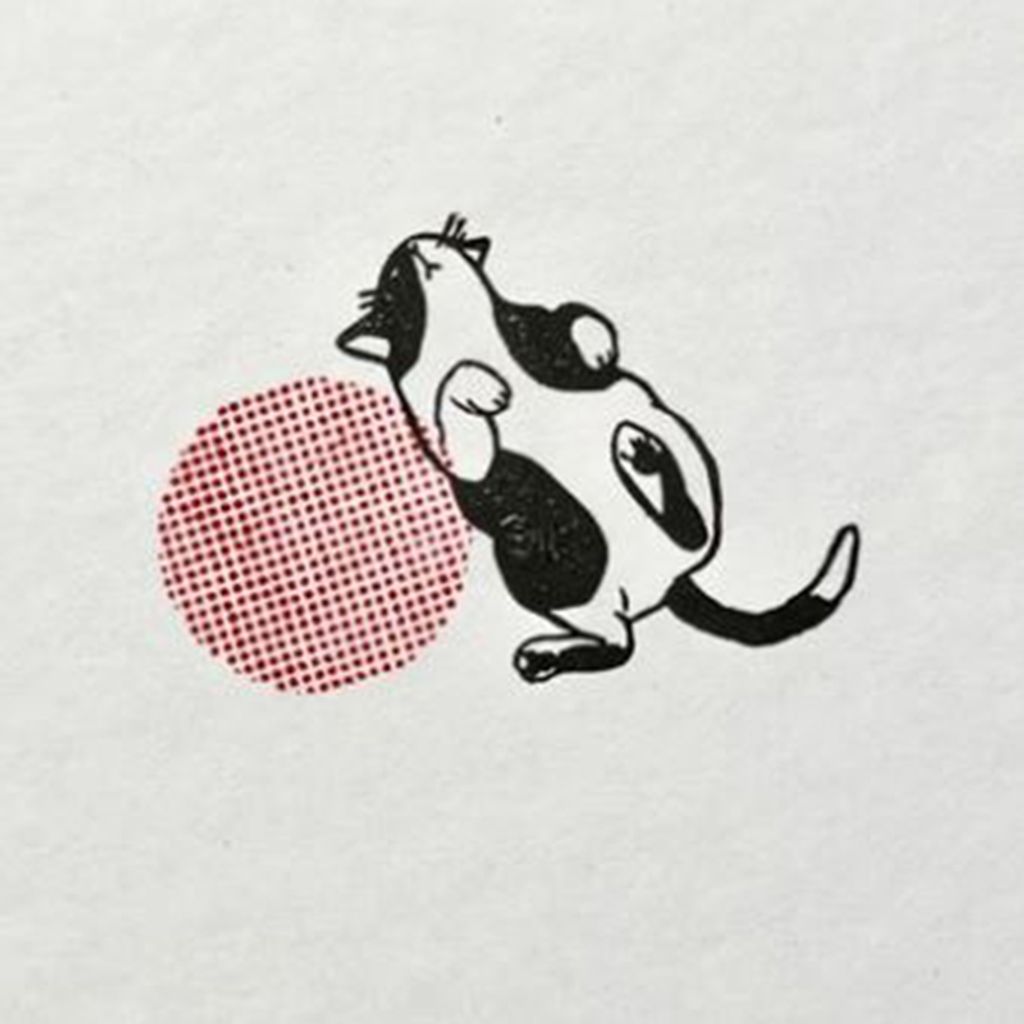 b&w sleeping cat rubber stamp.JPG