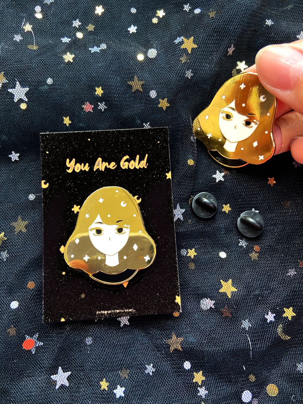 4 You Are Gold Hard Gold Enamel Pin F.JPG