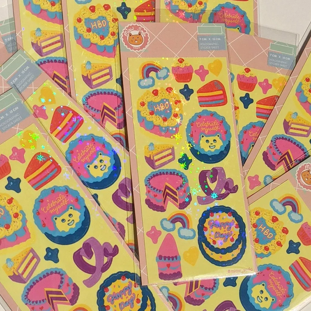 MiawsodabyHsieying_CakeParty_Yellow_HolographicStickerSheet03_1024x1024@2x.jpg