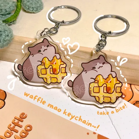 WAFFLE MEDIUM KEYCHAIN