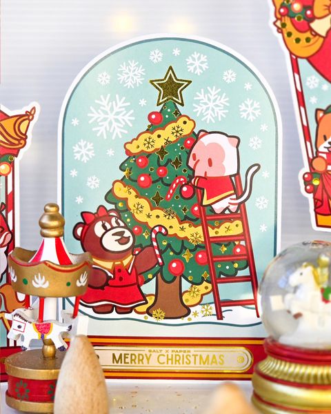 Christmas Carnival Snowglobe 3x5