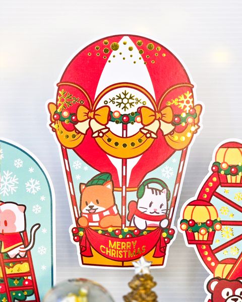 Christmas Carnival Hot Air Balloon 3x5