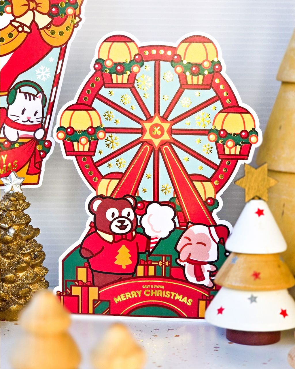 Christmas Carnival Ferris Wheel 3x5