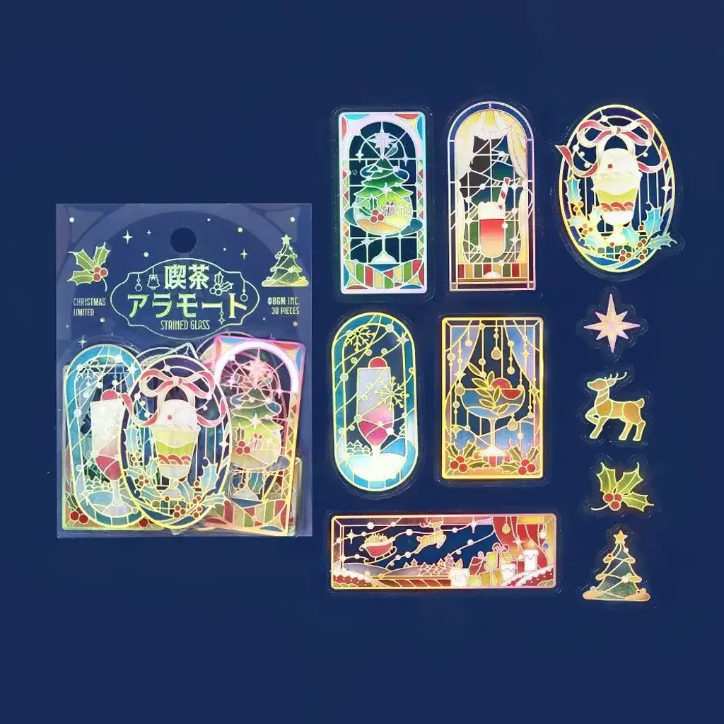 bgm-foil-stamping-2025-christmas-limited-edition-cafe-a-la-mode-stained-clear-seal-christmas-night-2