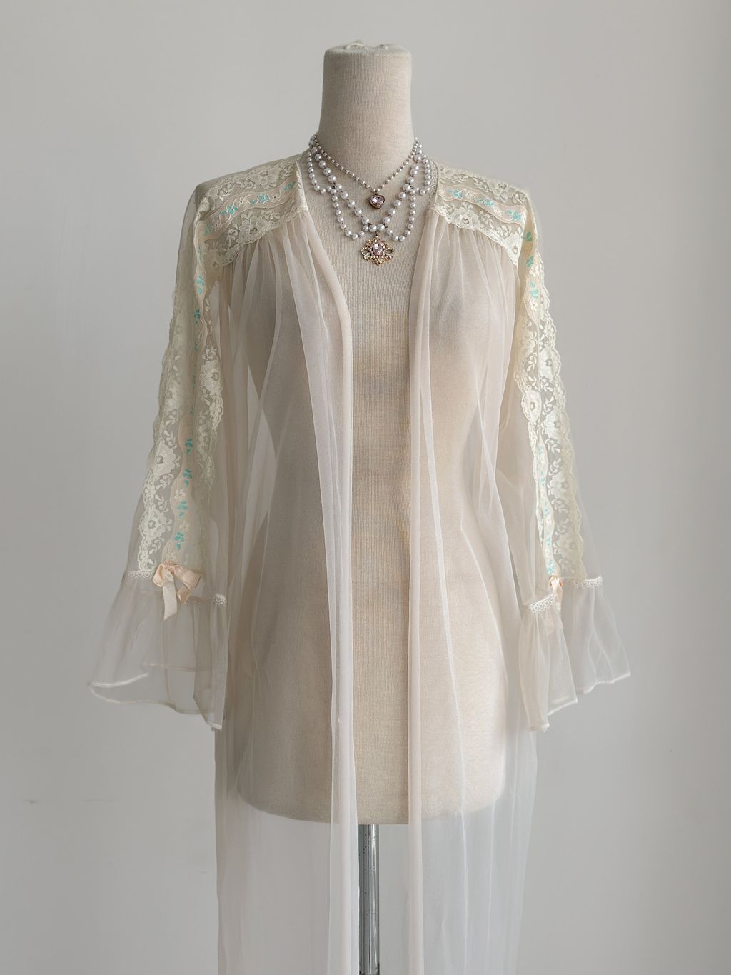 Heavenly Vintage Sheer Peignoir (S/ML) – Violette Wears