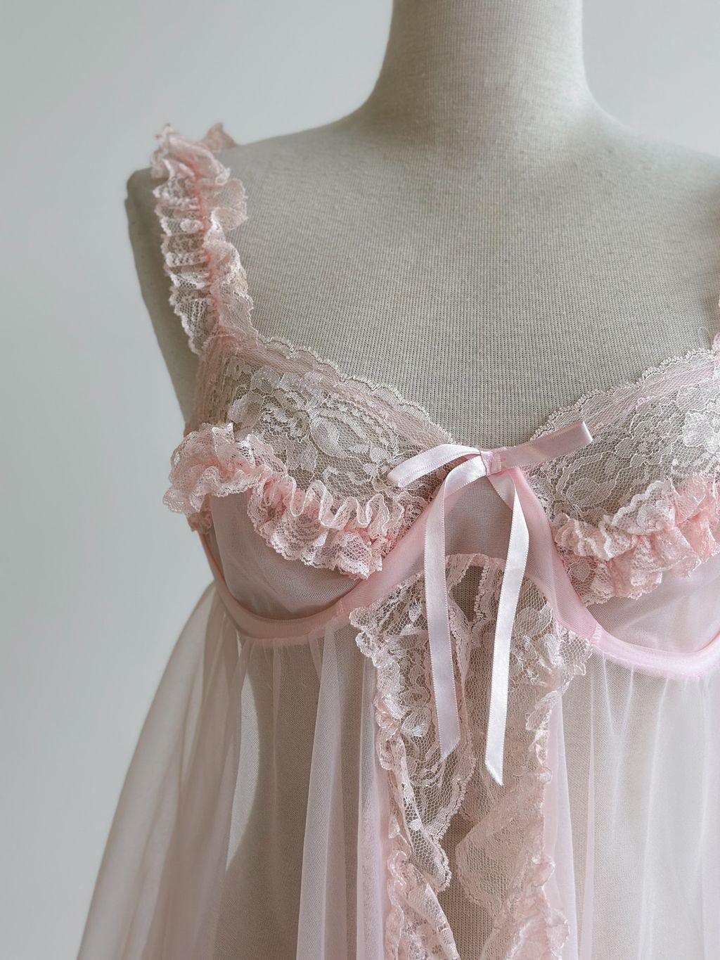 Lace Babydoll with Corset Bustier - Effortless Romance main image 1