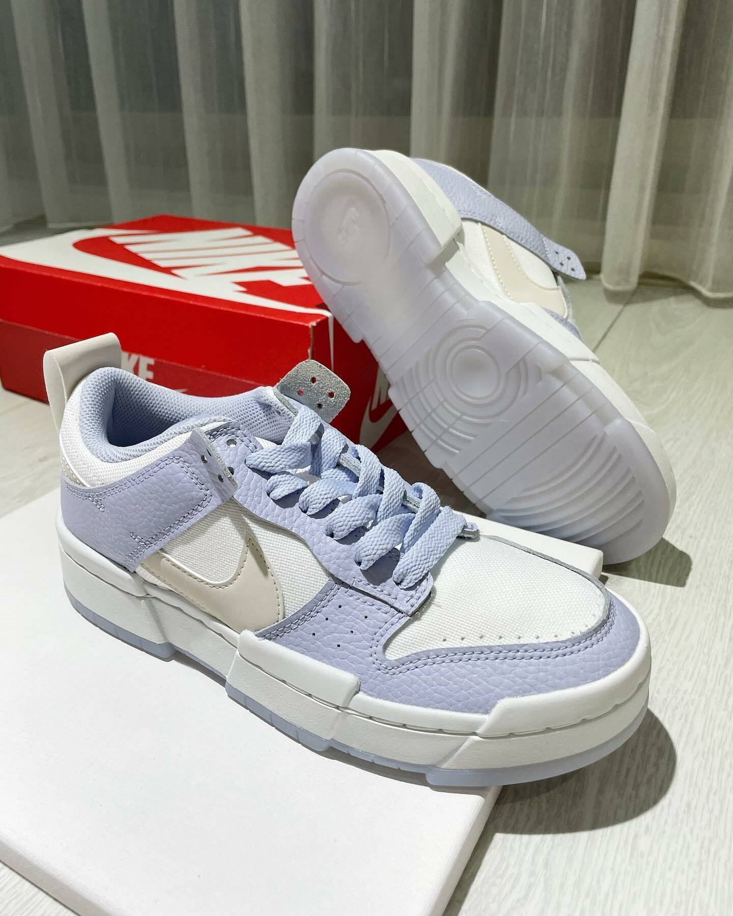 Nike dunk low disrupt DJ3077-100紫羅蘭解構增高男女情侶鞋– CTT $pace
