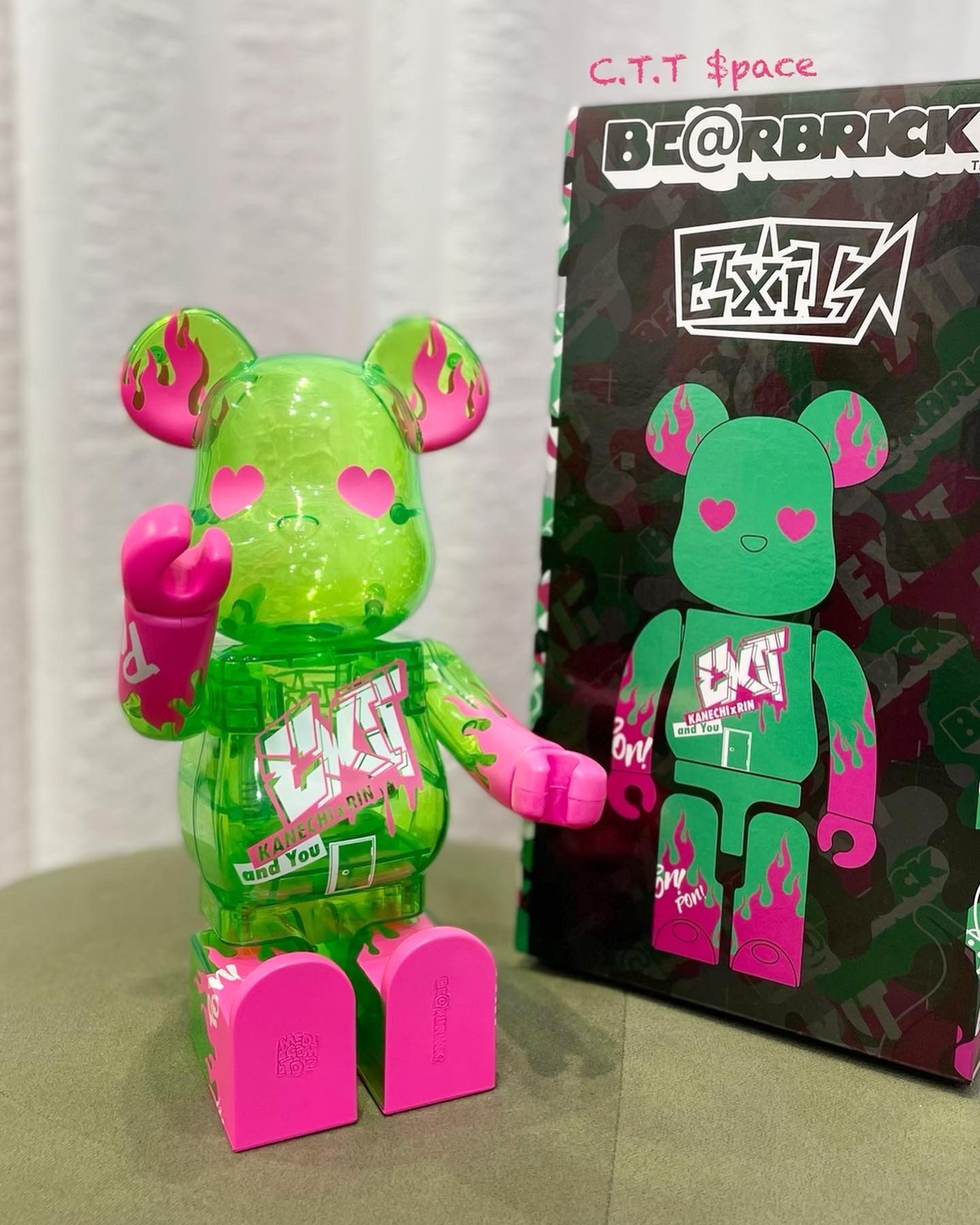 Be@rbrick x Exit 潮流聯名火焰透明400% 日本抽籤限量款– CTT $pace