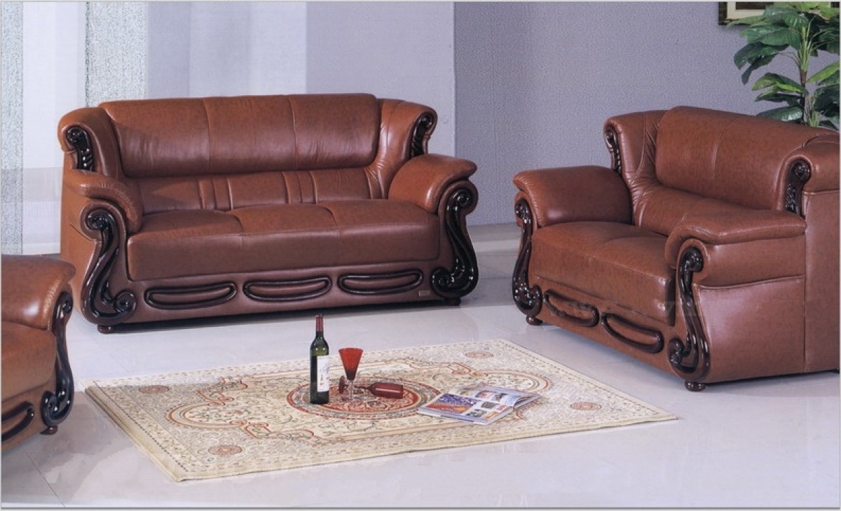 Sofa Set (1+2+3) (Half Leather) Model: QOA-HEK279 ...