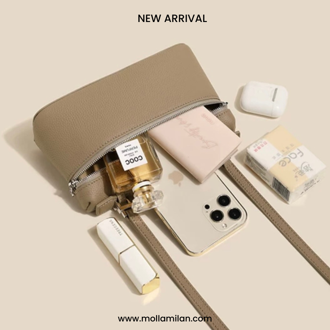 White and Brown Simple Woman Bag Promotion Instagram Post