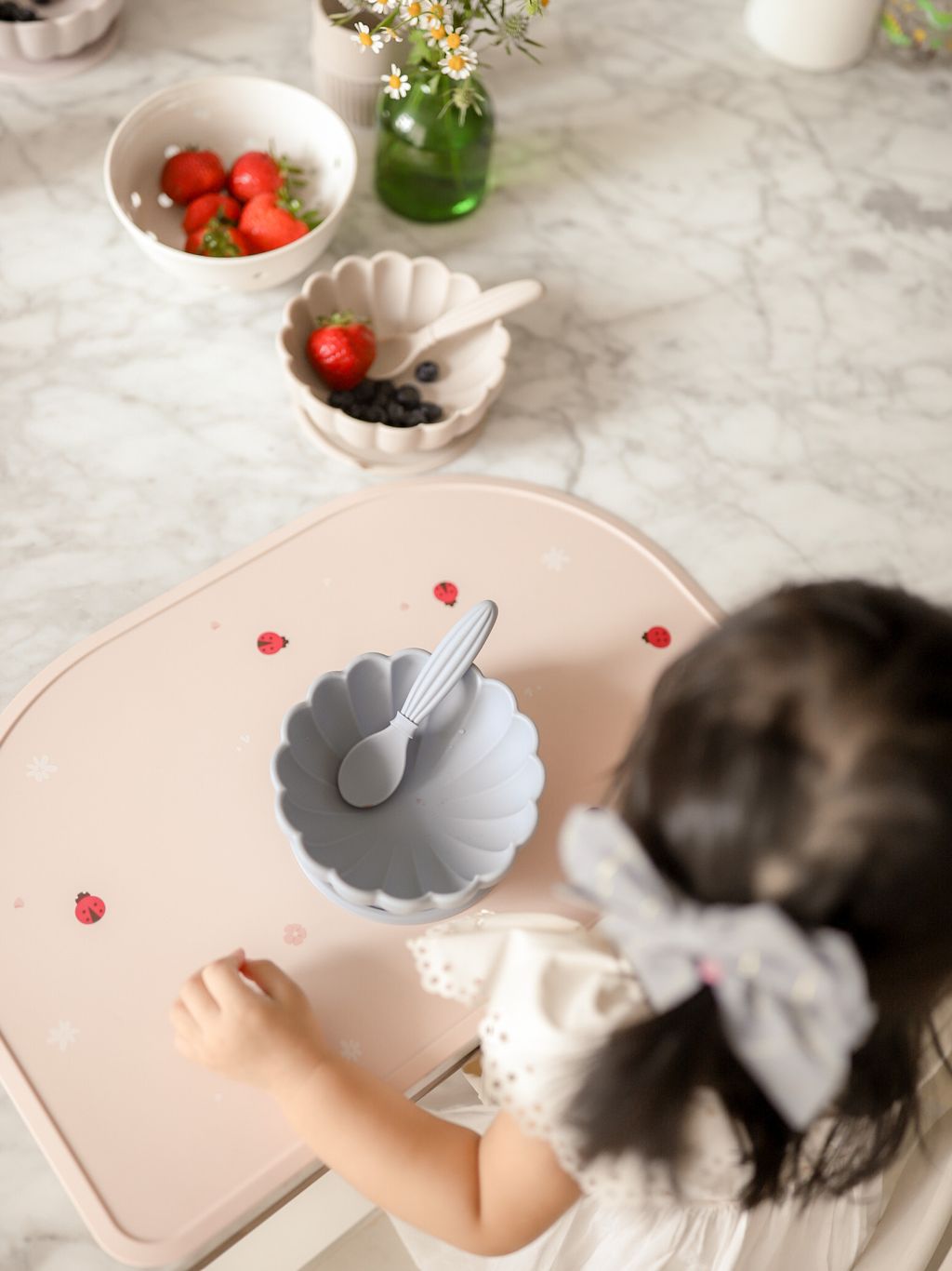 Mellow Silicone Placemat - Ladybird Kiku Dinnerware Truffle.JPG