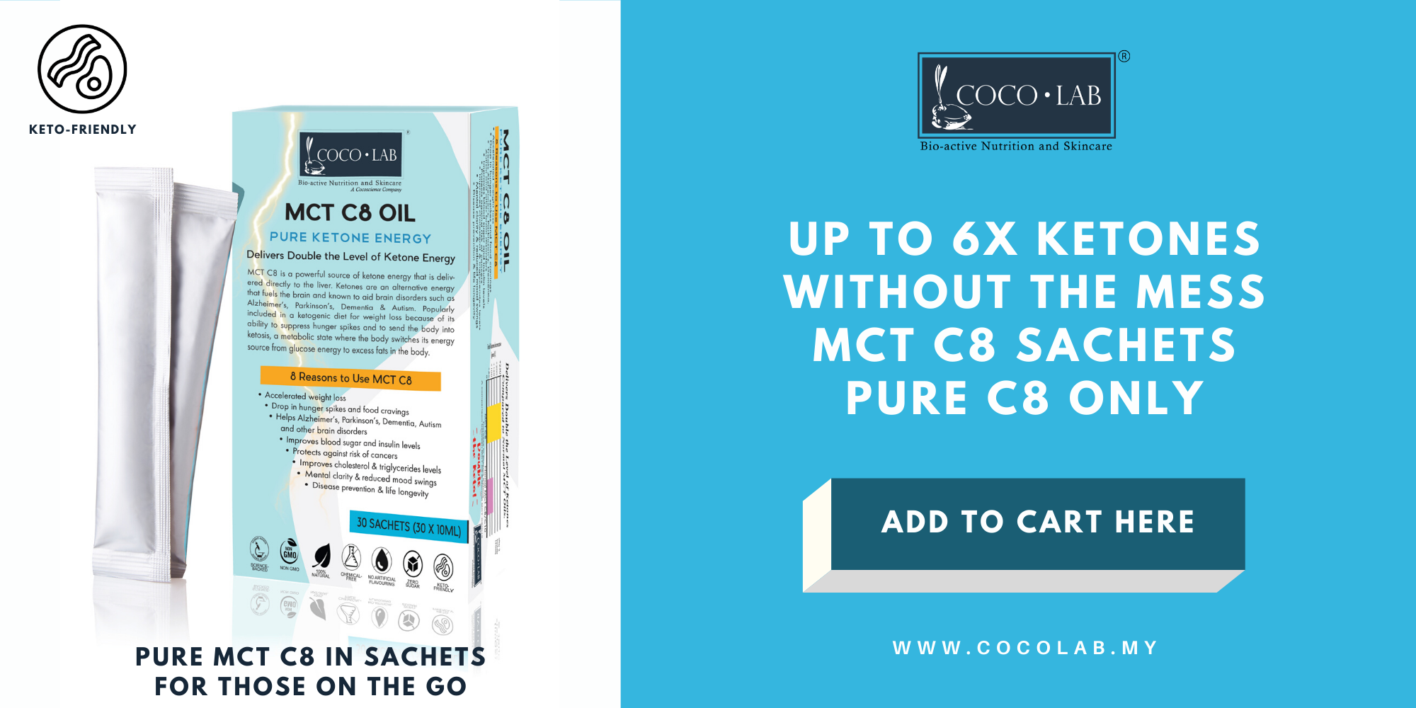 COCOLAB MCT C8 Oil Sachet