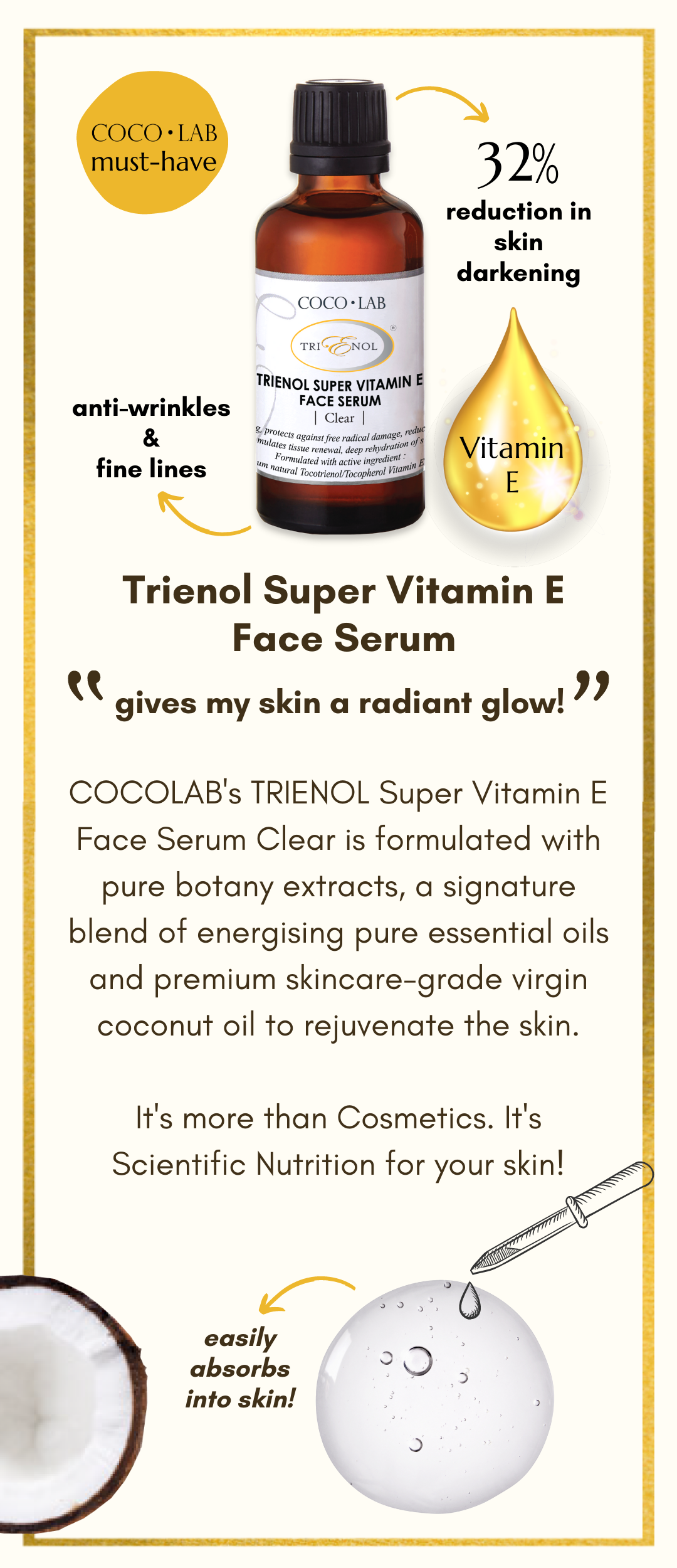 COCOLAB Trienol Super Vitamin E Face Serum