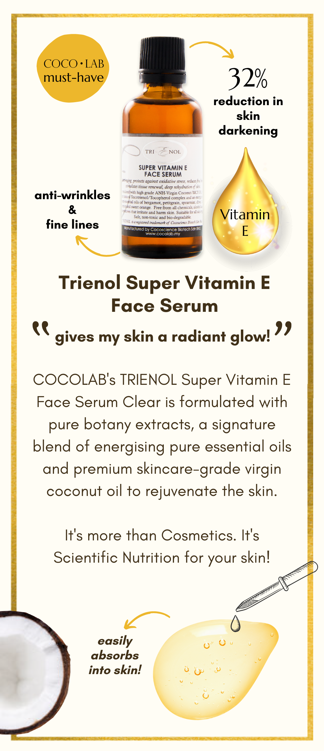 Trienol Super Vitamin E Face Serum COCOLAB