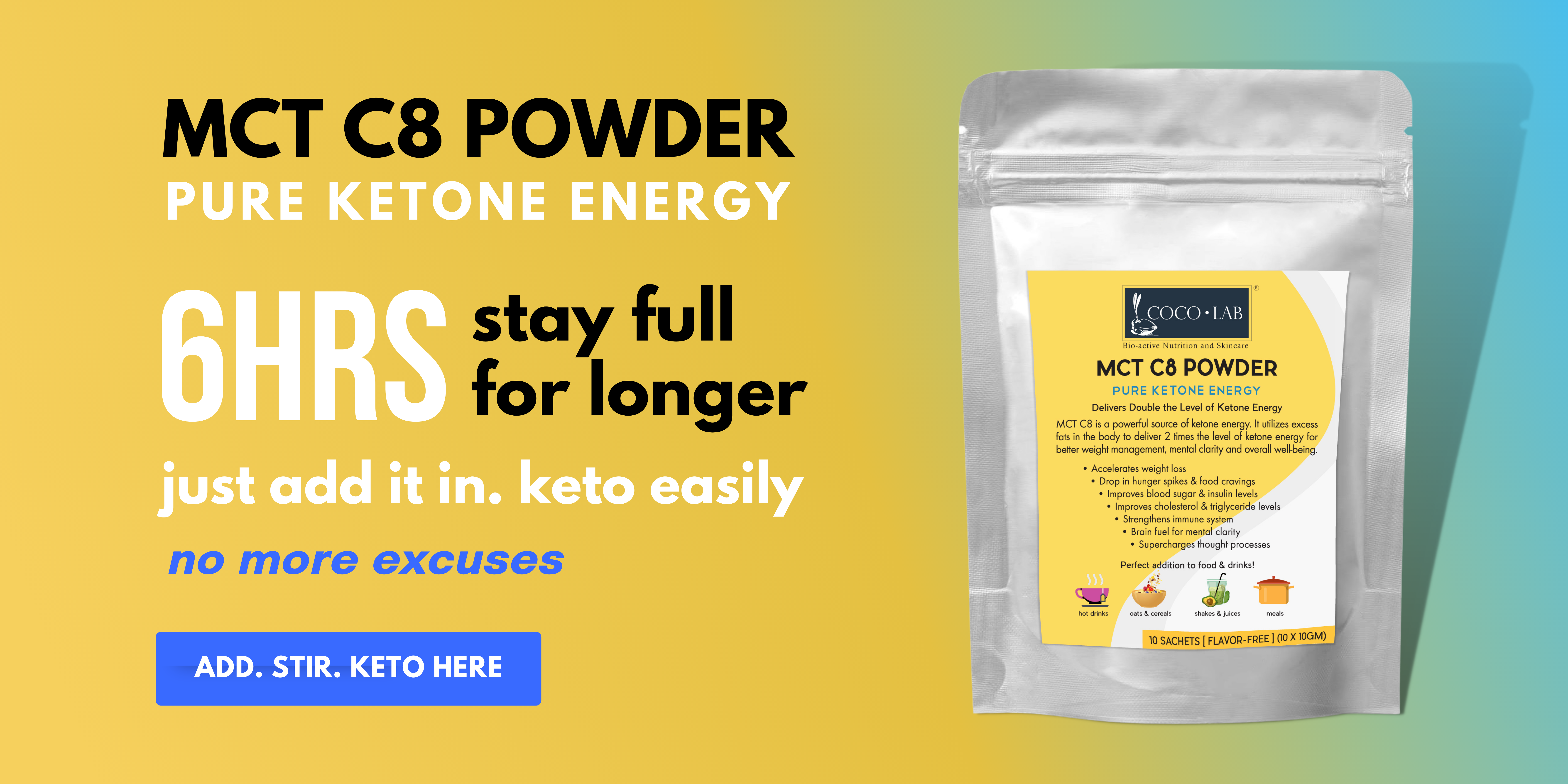 COCOLAB MCT C8 Powder keto hack