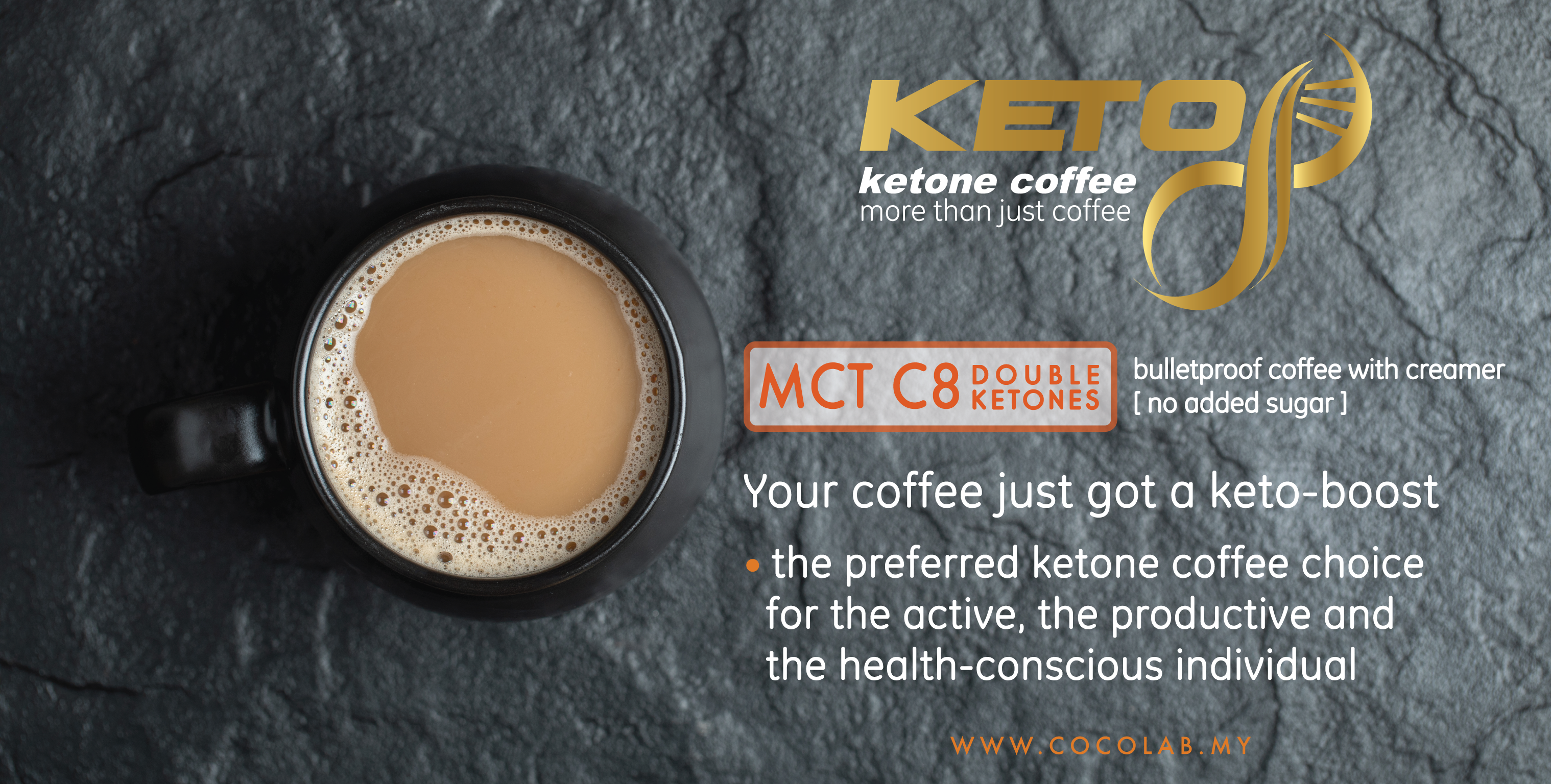 COCOLAB Keto8 Coffee bulletproof coffee for the active and health conscious