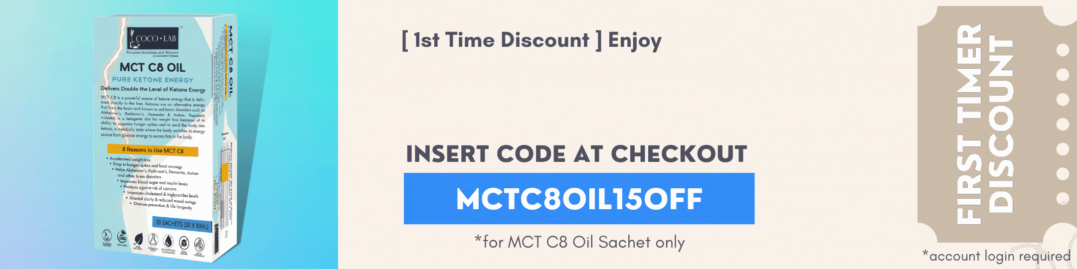 Get RM15 OFF with code MCTC8OIL15OFF at COCOLAB