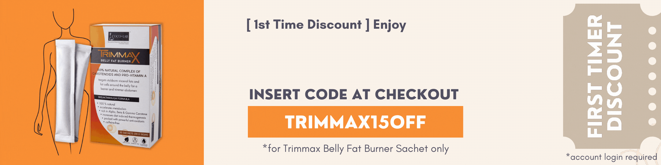 Get RM15 OFF with code TRIMMAX15OFF at COCOLAB