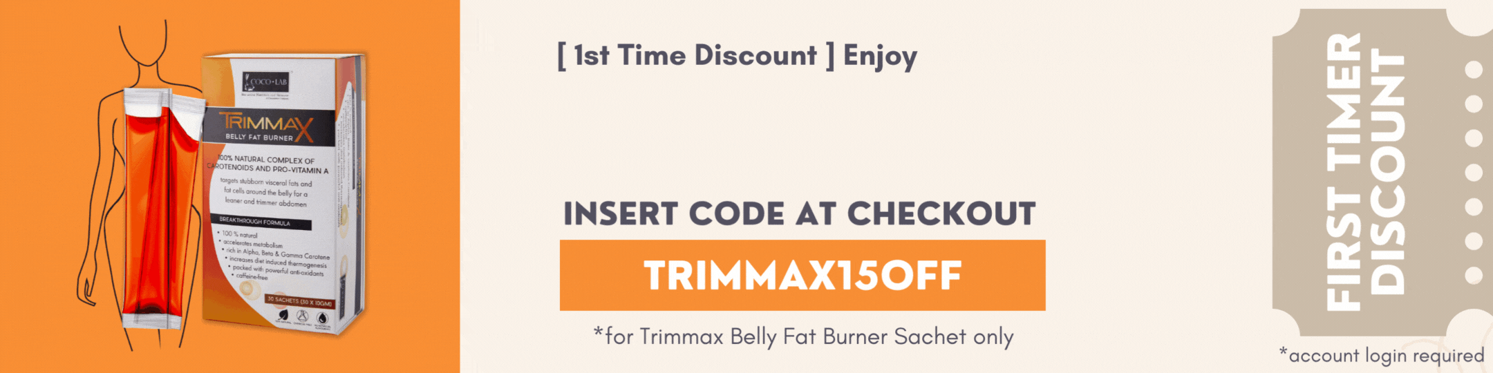Get RM15 OFF with code TRIMMAX15OFF at COCOLAB