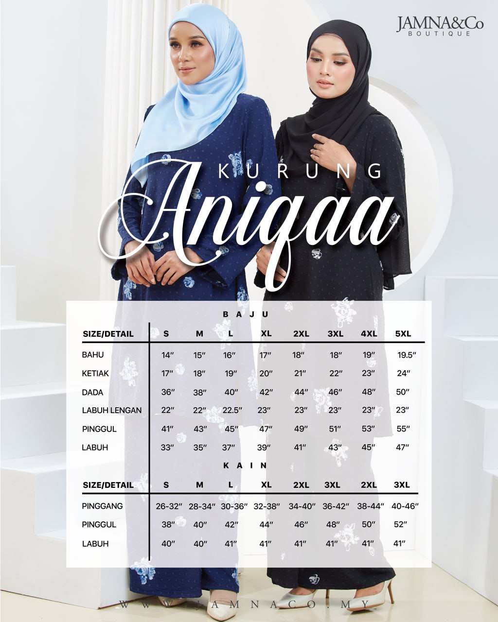 Saiz Chart Aniqaa