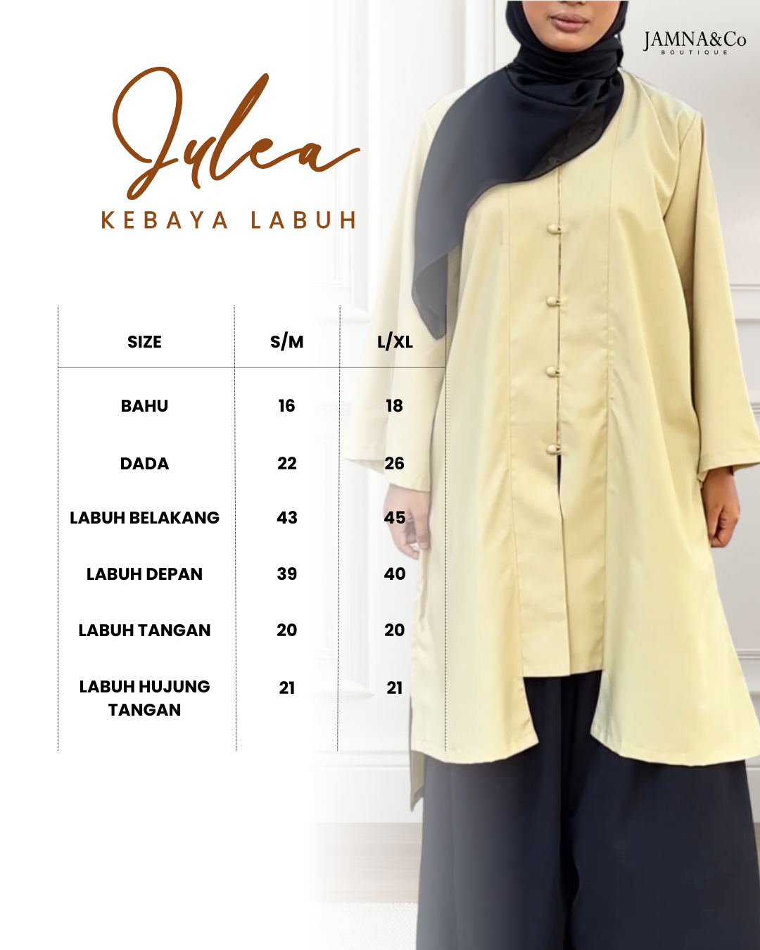 Size Chart Long Blouse