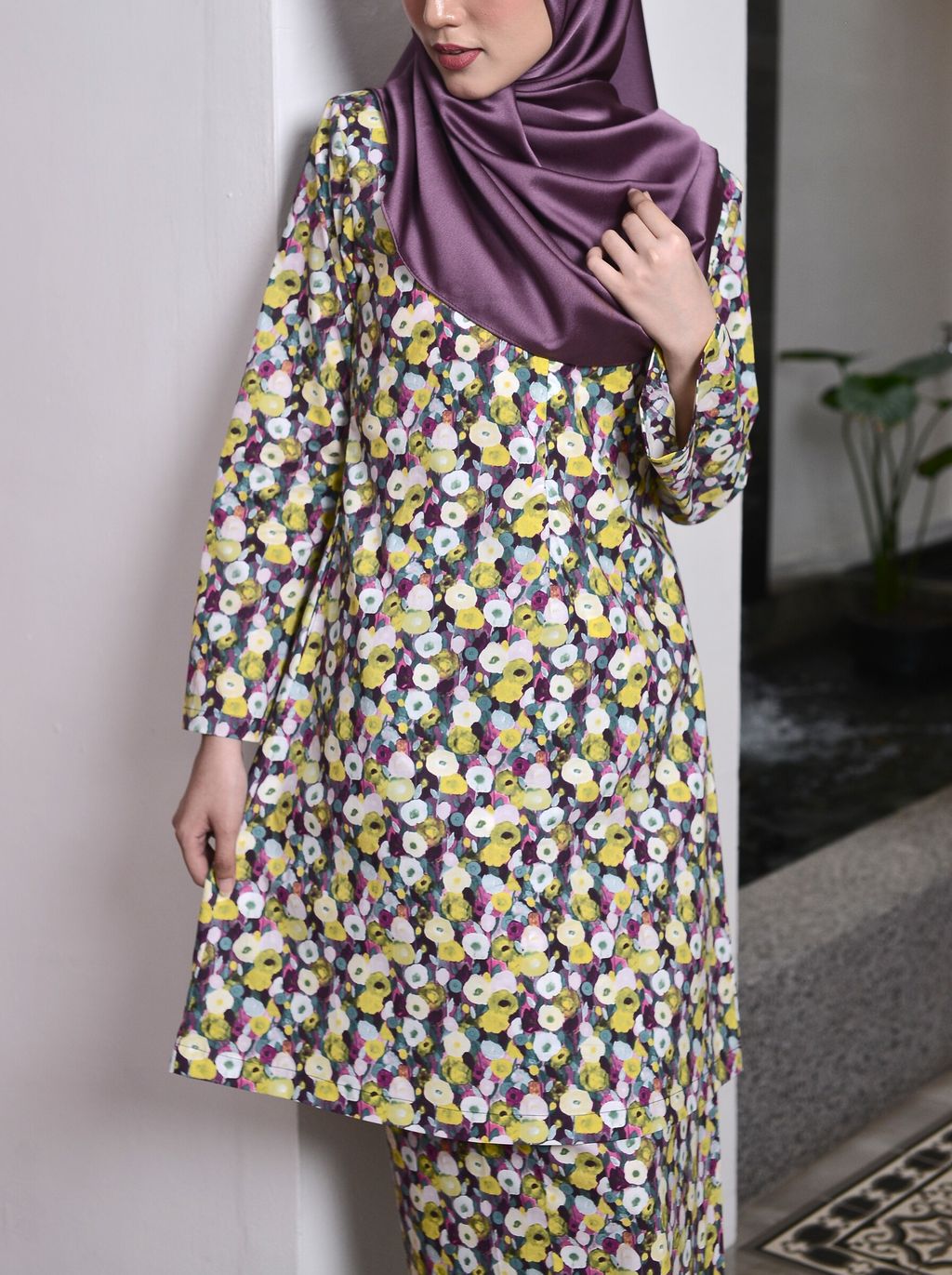 KURUNG PAHANG puspa midnight purple