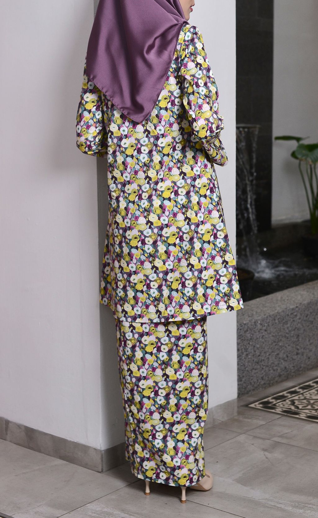 Kurung Pahang puspa midnight purple 1