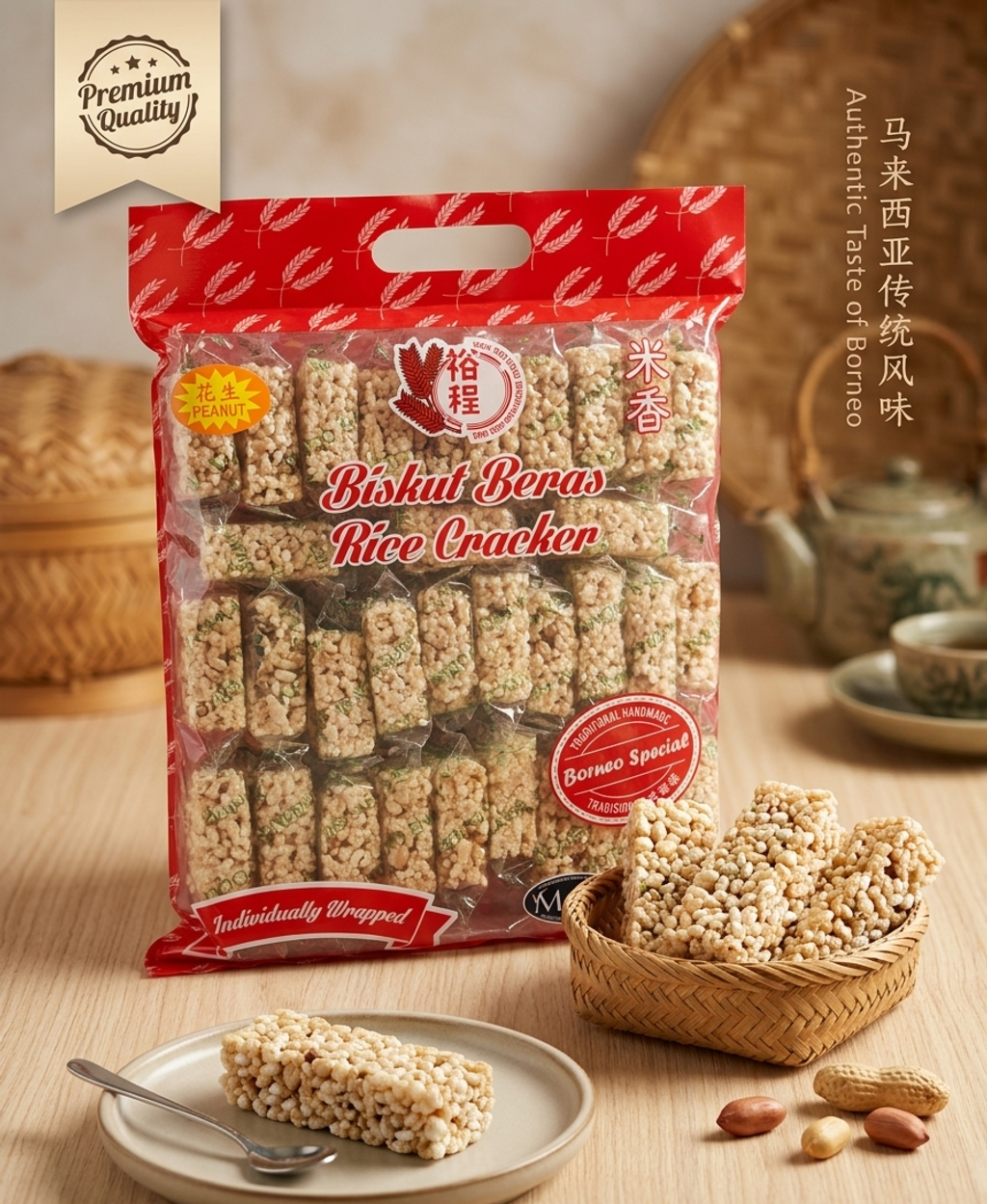 WW RICE CRACKER PEANUT 400G