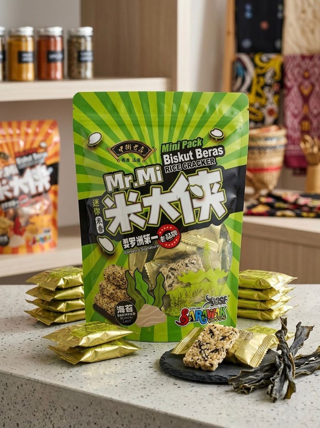 OSE RICE CRACKER SEAWEED 180G