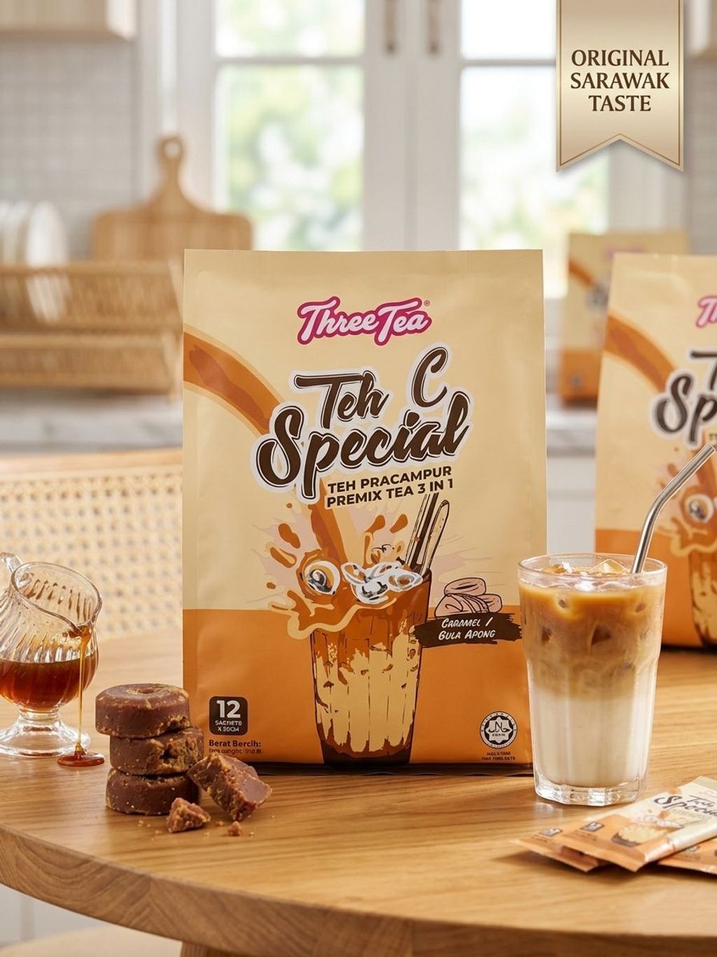 THREE TEA TEH C CARAMEL