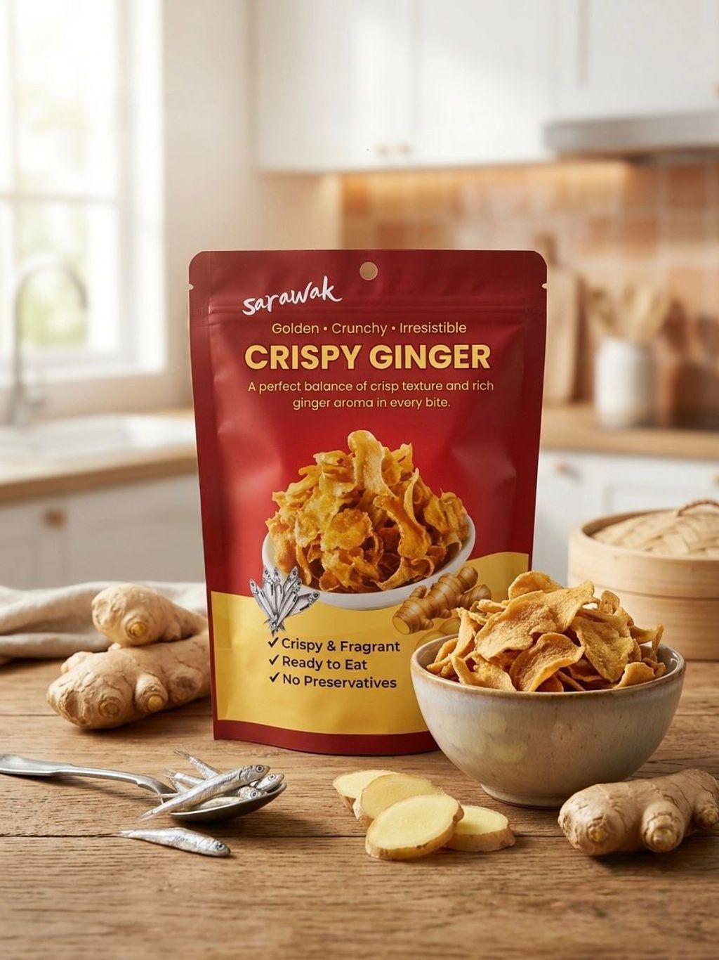 BFF CRISPY GINGER ANCHIOVIES