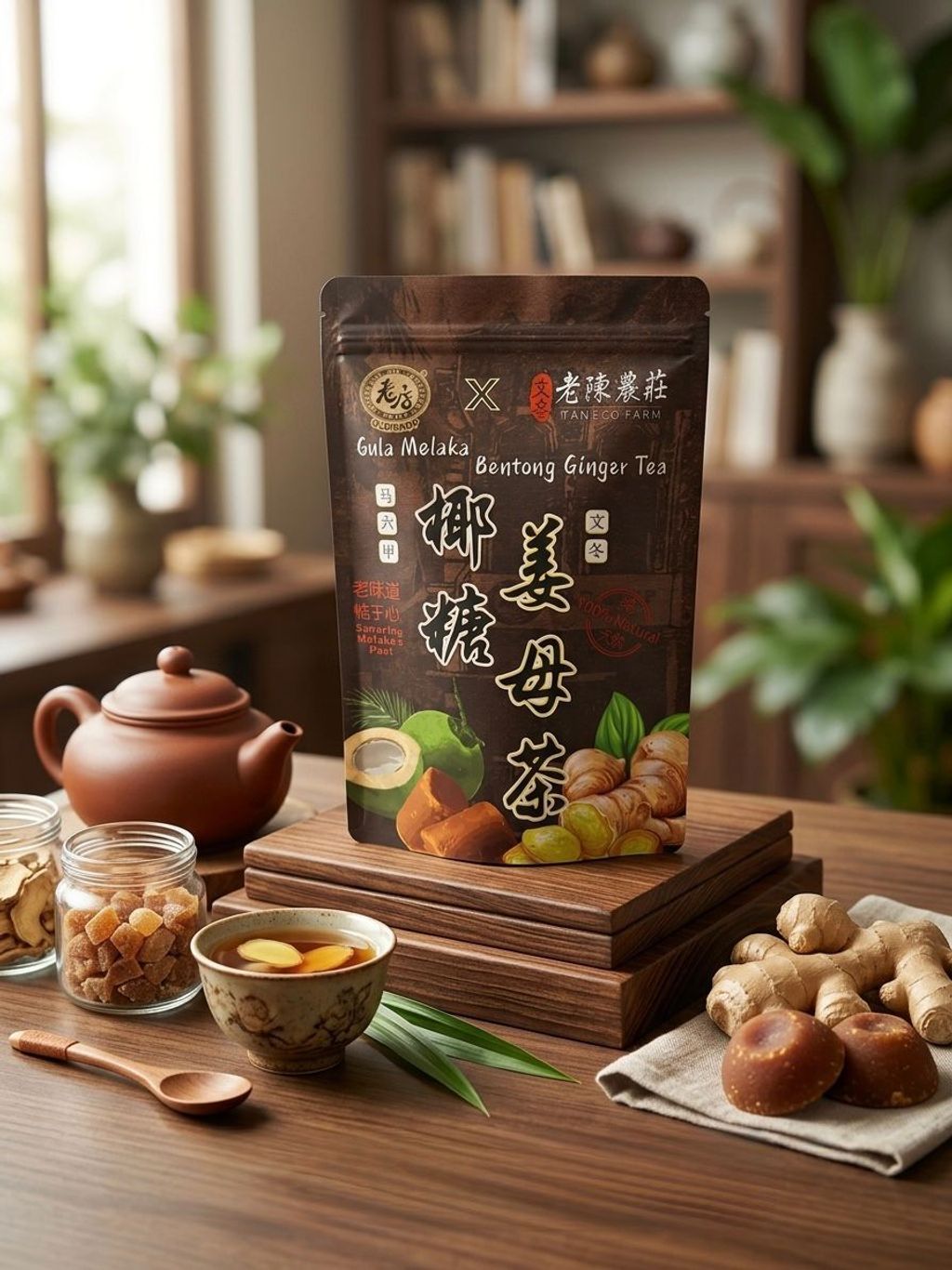 TANECO GULA MELAKA BENTONG GINGER TEA 2
